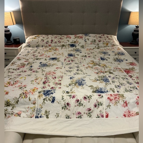 Pottery Barn Bed And Bath B+B Floral Garden Duvet Cover Multicolor FULL/QUEEN